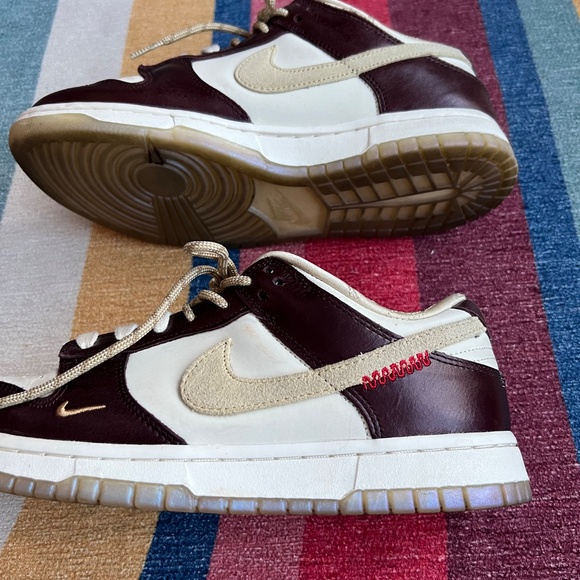 Nike Dunk Low LX "Sail/Team Gold/Burgundy Crush" Women's Shoe size 9 - Picture 4 of 11